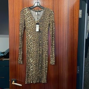 BCBG Max Azria 'Tori' Leopard print fitted dress